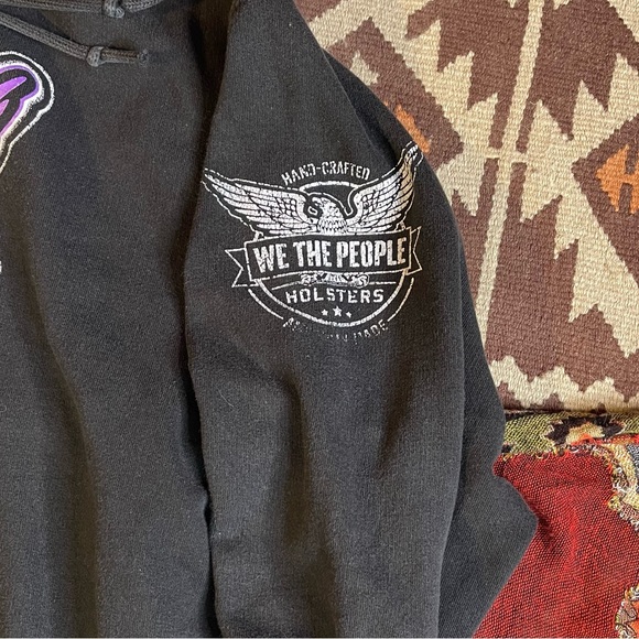 We The People Holsters Neon Sign Eagle Shield Pullover Hoodie Small - Picture 3 of 5